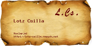 Lotz Csilla névjegykártya